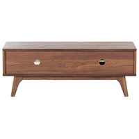 Mobile TV Legno Scuro Bianco Scaffale supporto televisione Passacavi Moderno