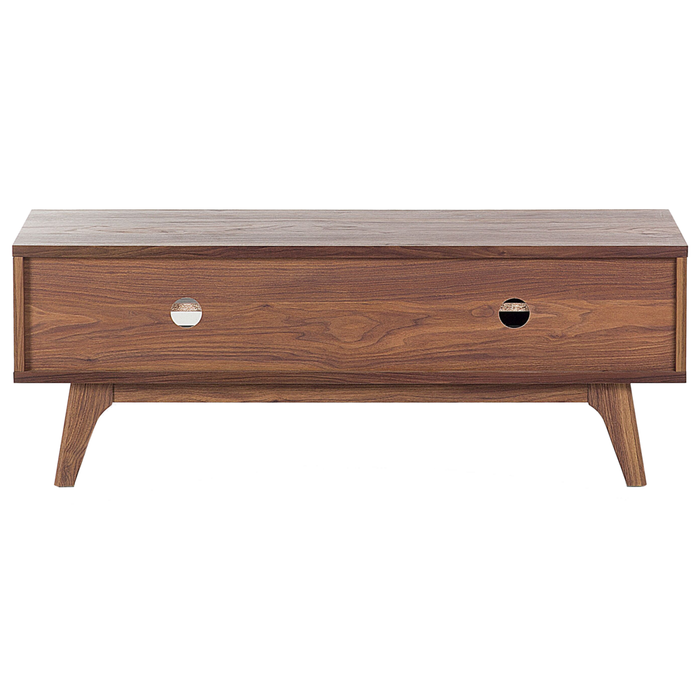 Mobile TV Legno Scuro Bianco Scaffale supporto televisione Passacavi Moderno