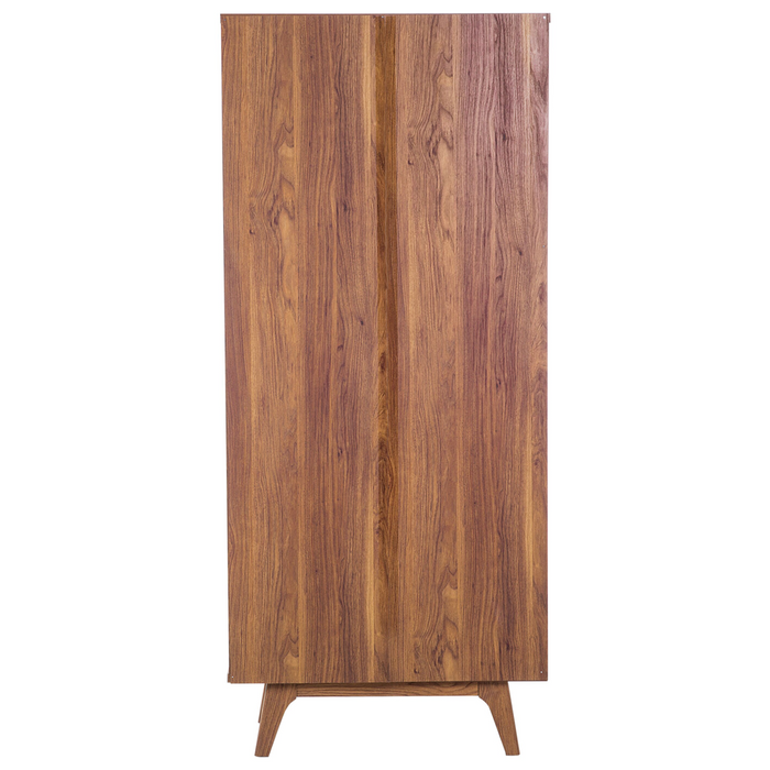 Libreria in legno scuro con scandinavo bianco 182 x 79 x 40 cm a 4 ripiani