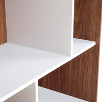 Libreria in legno scuro con scandinavo bianco 182 x 79 x 40 cm a 4 ripiani