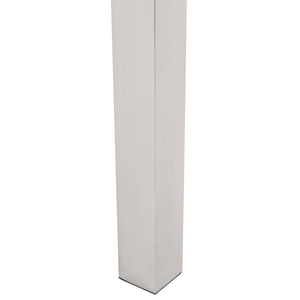 Tavolo da Giardino Granito Nero Gambe in Acciaio color Argento 180 x 90 cm