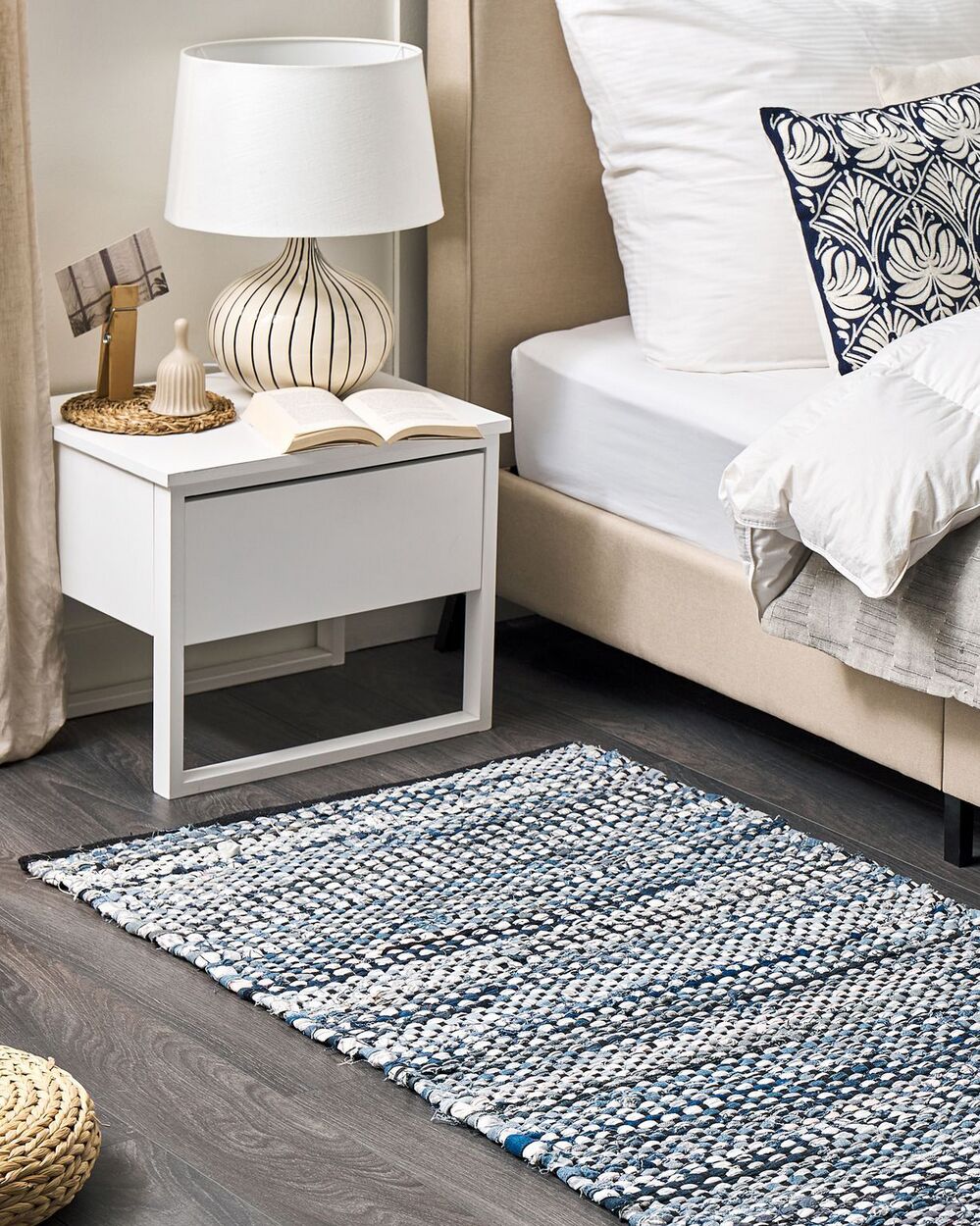 Tappeto tappetino Rag in cotone Multicolore 80 x 150 cm rettangolare intrecciato a mano