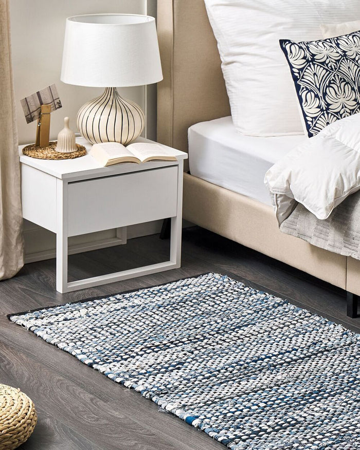 Tappeto tappetino Rag in cotone Multicolore 80 x 150 cm rettangolare intrecciato a mano