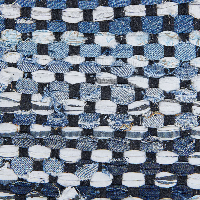 Tappeto tappetino Rag in cotone Multicolore 80 x 150 cm rettangolare intrecciato a mano