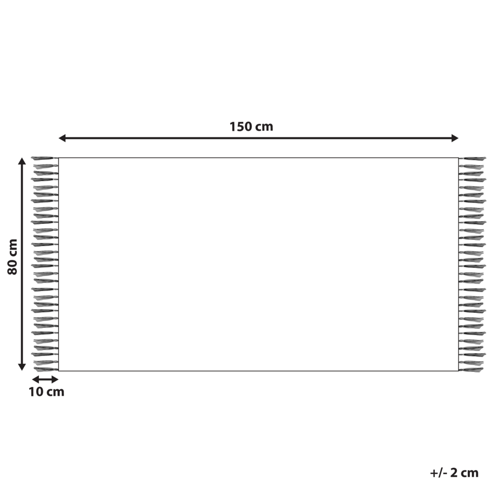 Tappeto blu marino rettangolare in cotone fatto a mano 80 x 150 cm stile boho eclettico