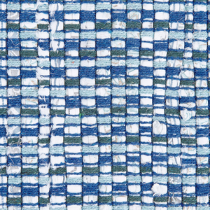 Tappeto blu marino rettangolare in cotone fatto a mano 80 x 150 cm stile boho eclettico