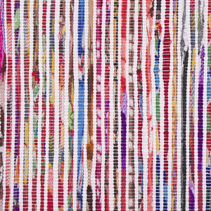 Tappeto Multicolore Cotone 160 x 230 cm Rettangolare Fatto a Mano Boho Eclettico