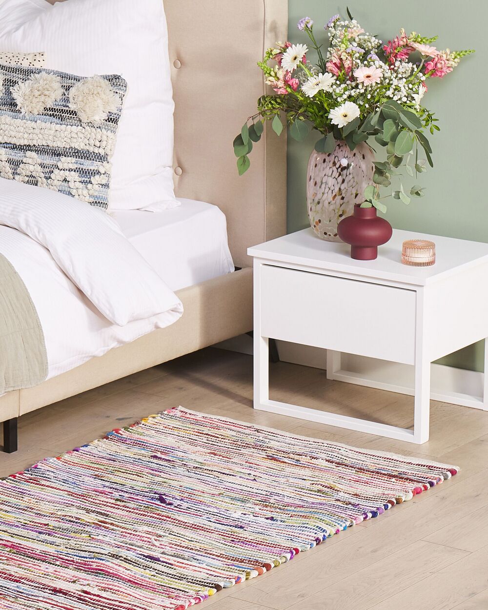 Tappeto in cotone Multicolore 80 x 150 cm rettangolare fatto a mano Boho