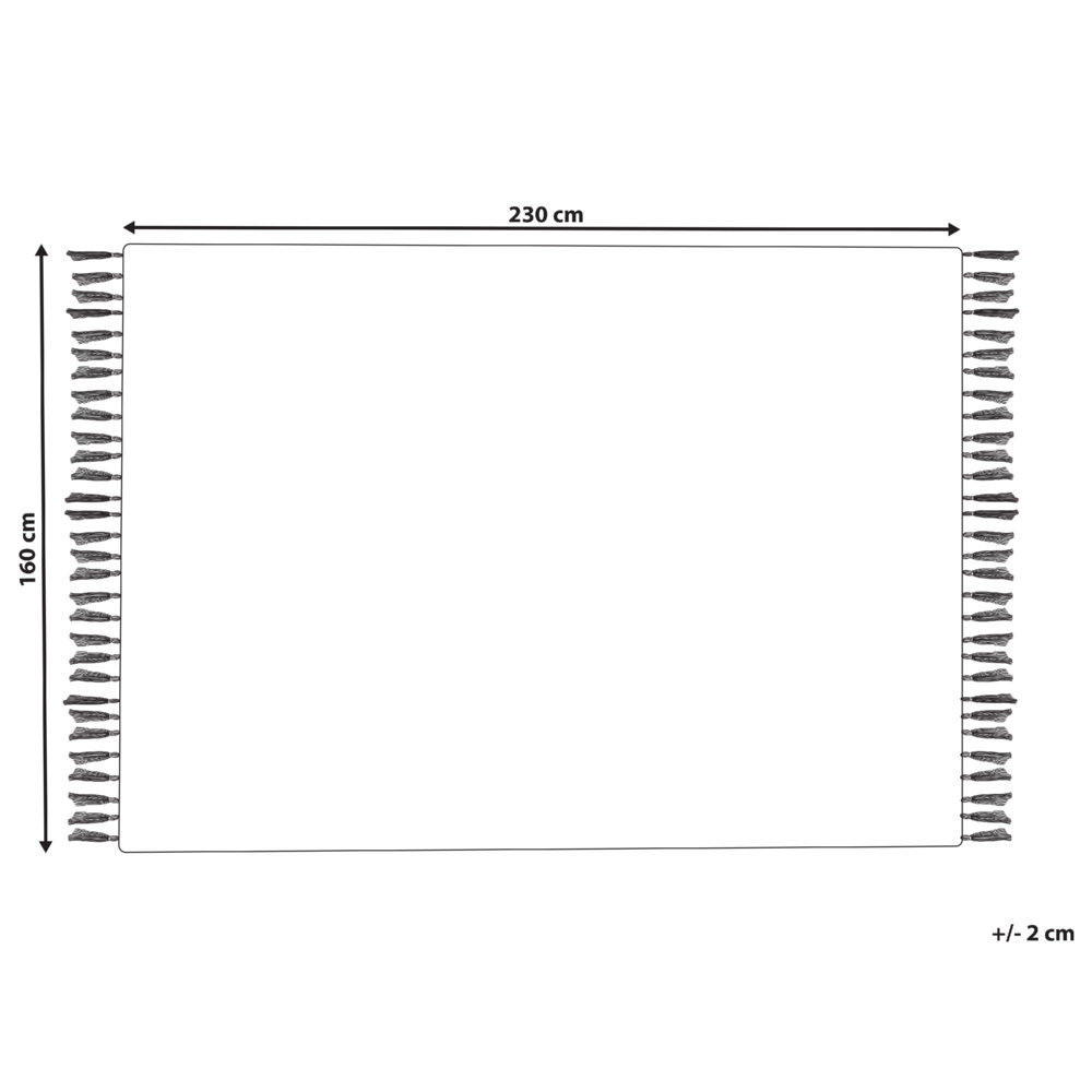 Tappeto da Zona Leggero Multicolore Cotone Poliestere 160 x 230 cm A Righe con Frangia Rettangolare Fatto a Mano Boho Eclettico
