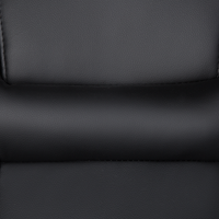 Sedia dirigenziale da ufficio in ecopelle nera con ruote girevoli regolabili in altezza del sedile