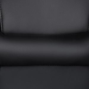 Sedia dirigenziale da ufficio in ecopelle nera con ruote girevoli regolabili in altezza del sedile