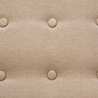 Divano a 3 posti beige imbottito con schienale capitonnè gambe in legno chiaro spesso imbottito soggiorno minimalista scandinavo