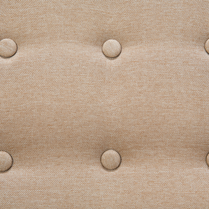 Divano a 3 posti beige imbottito con schienale capitonnè gambe in legno chiaro spesso imbottito soggiorno minimalista scandinavo