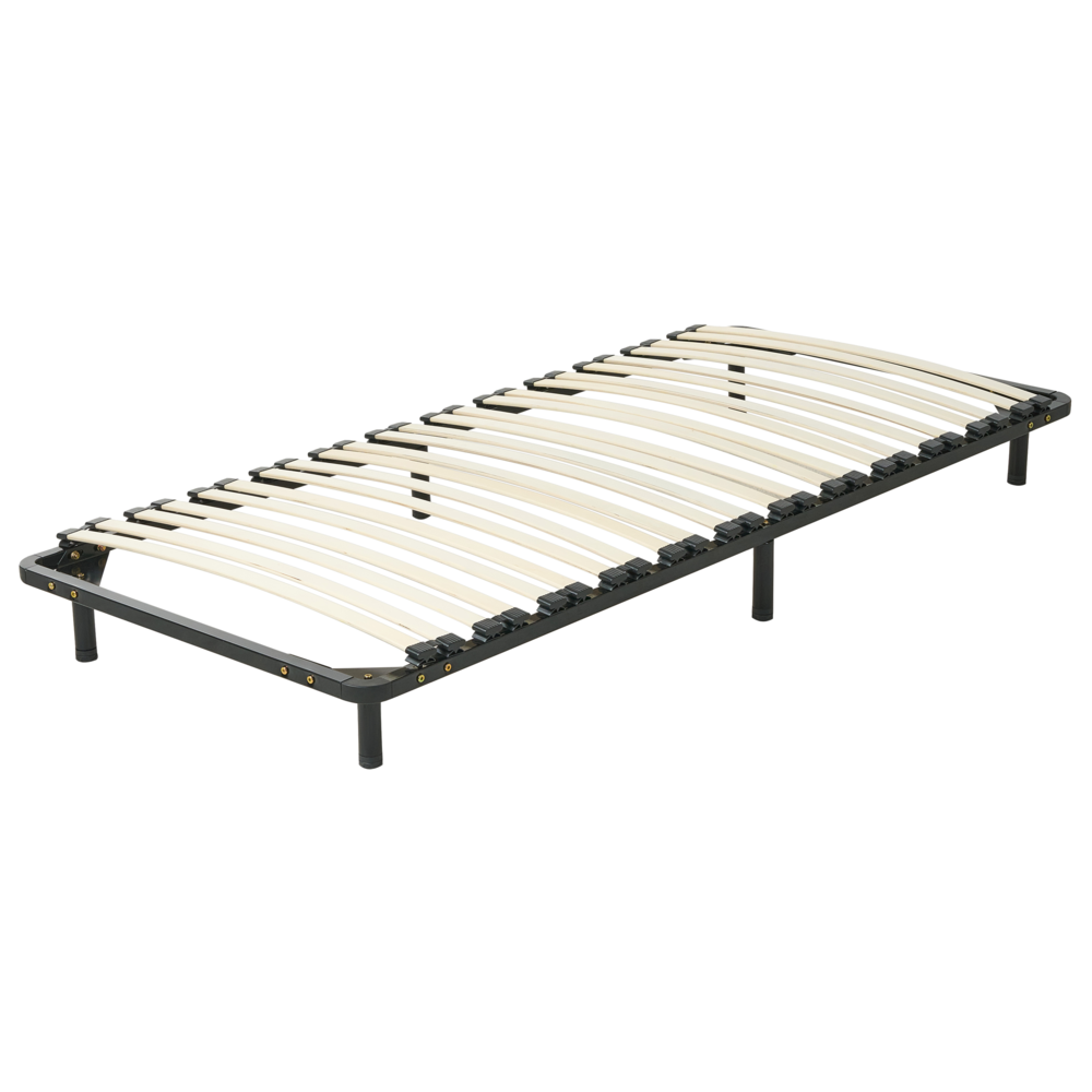 Rete a doghe Dimensioni singole 90 x 200 Doghe in legno massello Struttura in metallo sulle gambe