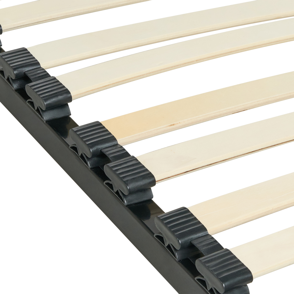 Rete a doghe Dimensioni singole 90 x 200 Doghe in legno massello Struttura in metallo sulle gambe