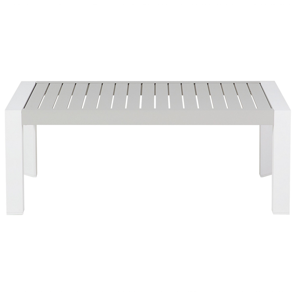 Set Conversazione Cornice Alluminio Grigio Chiaro Modulare Forma L da esterno