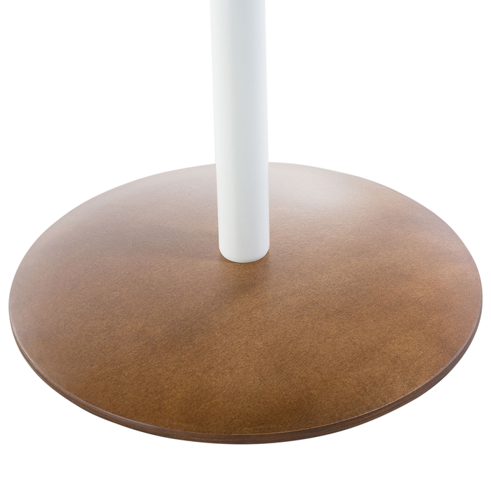 Tavolino da caffè in legno scuro rotondo ø 40 cm con coperchio piano in legno curvato moderno scandinavo