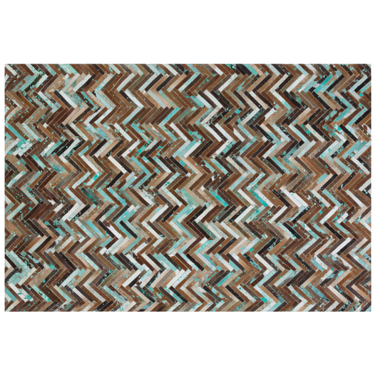 Tappeto Multicolore Pelle 160 x 230 cm Pelle Bovina Artigianale