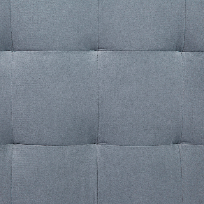 Pouf Cassapanca Imbottito in Velluto di colore Grigio Stile Chesterfield moderno contemporaneo