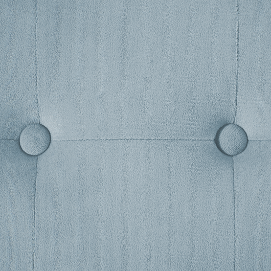 Poggiapiedi rotondo in velluto grigio con rivestimento capitonnè