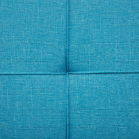 Divano letto blu 3 posti trapuntato tappezzeria Click Clack gambe in metallo con schienale diviso