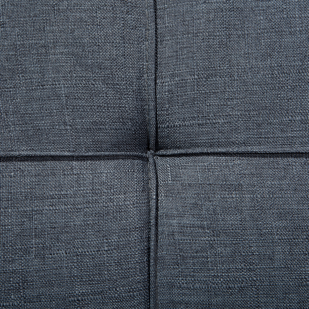 Divano letto grigio 3 posti trapuntato tappezzeria Click Clack Split indietro gambe in metallo