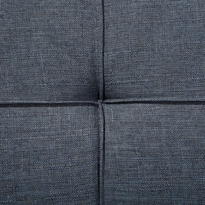 Divano letto grigio 3 posti trapuntato tappezzeria Click Clack Split indietro gambe in metallo