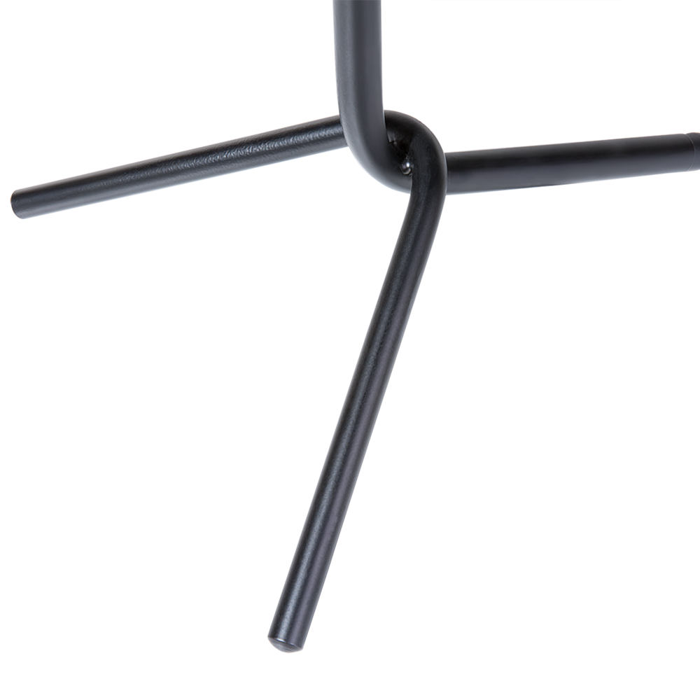 Lampada da Tavolo Nera con Base Treppiede in Metallo Arancio 42H cm Lampada da Notte di Design Moderno