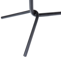 Lampada da Tavolo Nera con Base Treppiede in Metallo Arancio 42H cm Lampada da Notte di Design Moderno