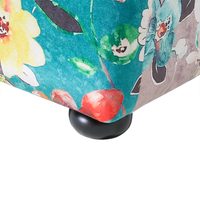 Divano a 3 posti Tessuto Multicolore Braccioli a voluta con inserti Patchwork giallo eclettico