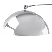 Lampada da Terra Metallo argentato 188 cm Arco base cromata Moderna