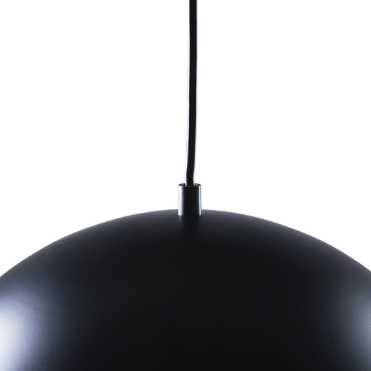 Lampadario con Paralume Metallo Nero Forma Sferica Stile Minimalista soggiorno design moderno
