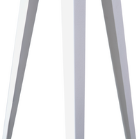 Lampada da Terra paralume in policotone Bianco 156H cm Bianco Gambe Treppiede in Metallo Paralume Tamburo Moderno