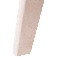 Tavolo da pranzo con gambe in legno bianco 150 x 90 cm in stile scandinavo rettangolare