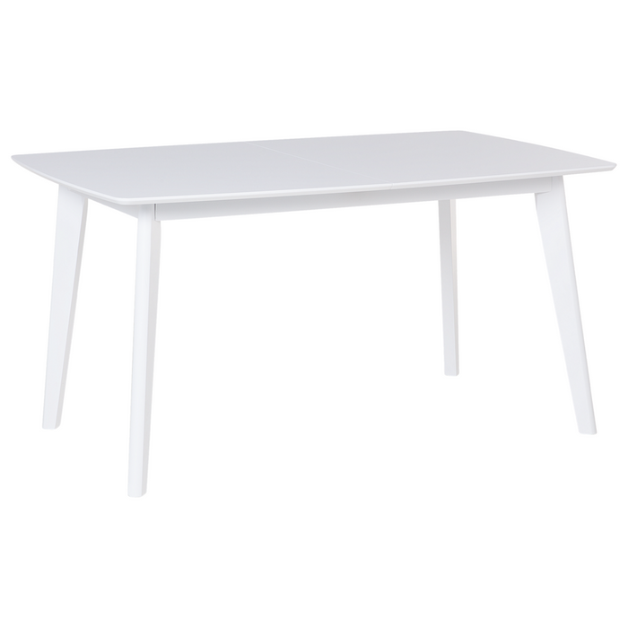 Tavolo da pranzo con gambe in legno bianco 150 - 195 x 90 cm in stile scandinavo rettangolare