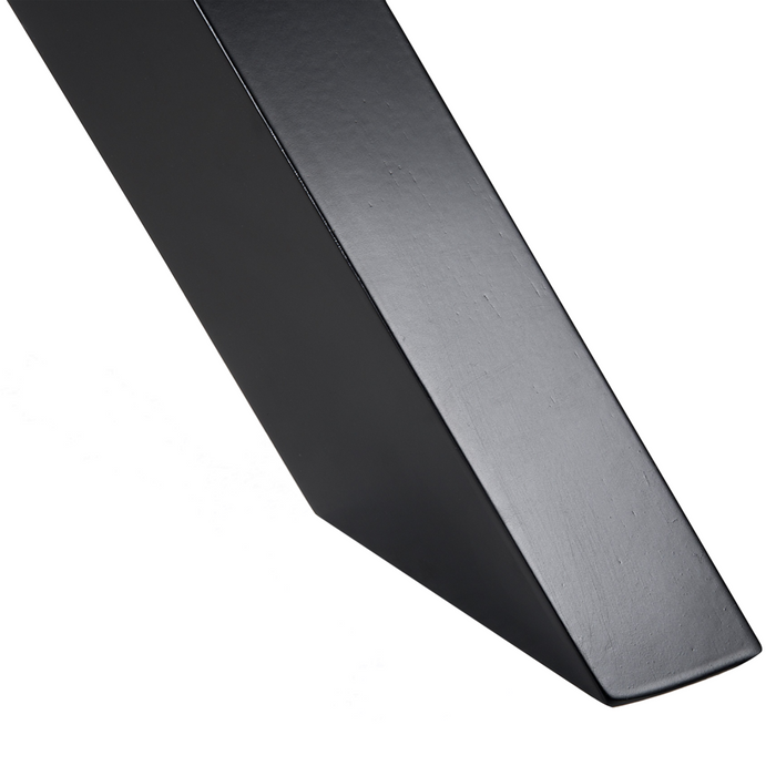 Tavolo da pranzo Piano tavolo Nero 77 x 180 x 80 cm Tavolo da cucina con gambe in legno massello X-cross