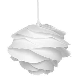 Soffitto a sospensione a 1 luce con paralume floreale bianco