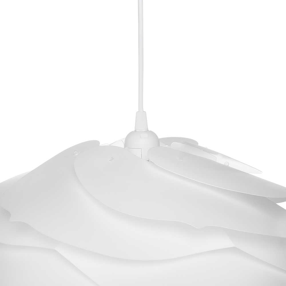 Soffitto a sospensione a 1 luce con paralume floreale bianco