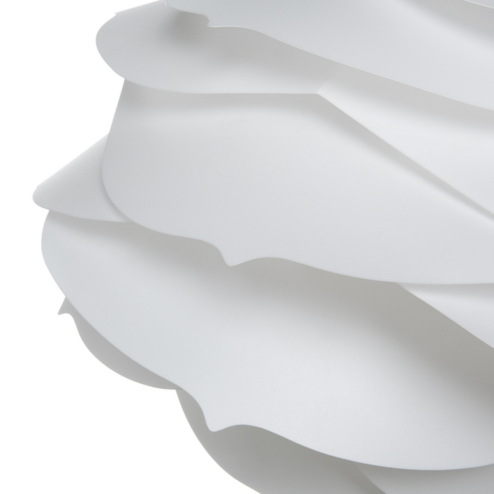 Soffitto a sospensione a 1 luce con paralume floreale bianco