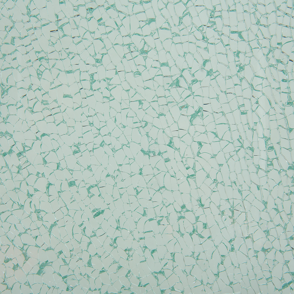 Set da pranzo da giardino beige con piano in vetro incrinato 8 posti 220 x 100 cm