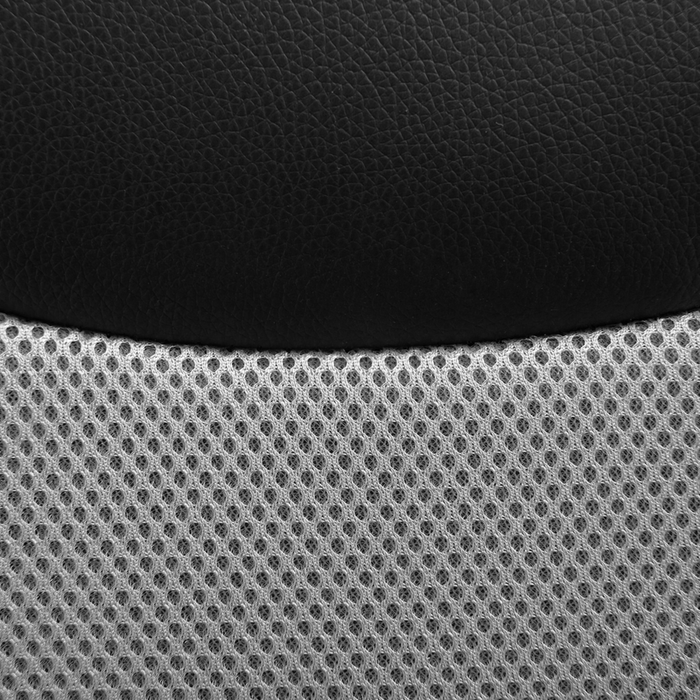 Sedia da ufficio Girevole regolabile in ecopelle nera e grigio chiaro