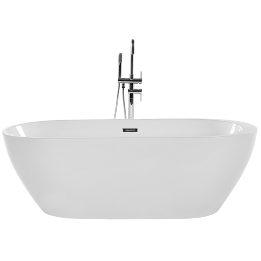 Vasca da bagno bianca con argento sanitario singolo acrilico 170 x 80 cm autoportante moderno