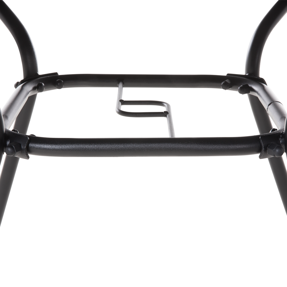 Tavolo da pranzo per esterno in acciaio Nero 80 x 80 cm da giardino moderno