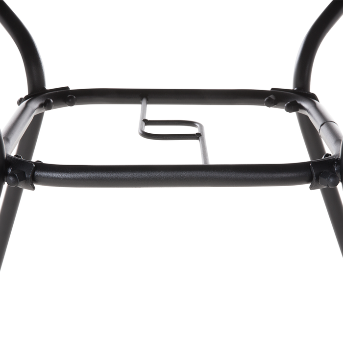 Tavolo da pranzo per esterno in acciaio Nero 80 x 80 cm da giardino moderno