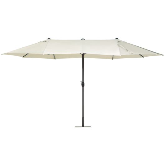 Ombrellone da giardino in tessuto beige alluminio 247 cm resistente agli agenti atmosferici