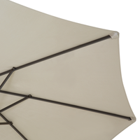 Ombrellone da giardino in tessuto beige alluminio 247 cm resistente agli agenti atmosferici