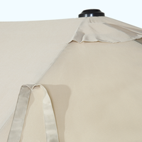 Ombrellone da giardino in tessuto beige alluminio 247 cm resistente agli agenti atmosferici