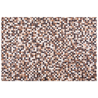 Tappeto tappetino Multicolore Pelle 160 x 230 cm Patchwork Pelle Bovina Mosaico Rettangolare Moderno