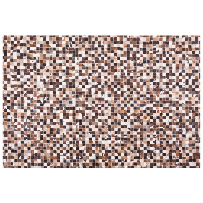 Tappeto tappetino Multicolore Pelle 160 x 230 cm Patchwork Pelle Bovina Mosaico Rettangolare Moderno