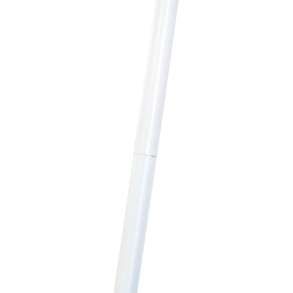 Lampada da terra in metallo bianco 149 cm treppiede paralume in policotone con paralume a tamburo dal design moderno